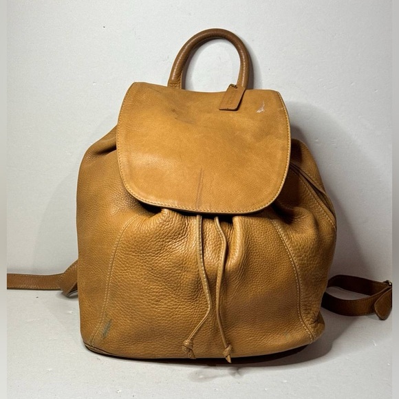 Coach VTG Sonoma Full-grain Leather Large Backpack Rucksack British Tan 4908 - Picture 1 of 14